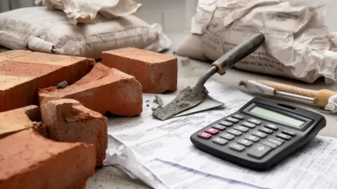 Usługa budowlana z materiałem stawka VAT